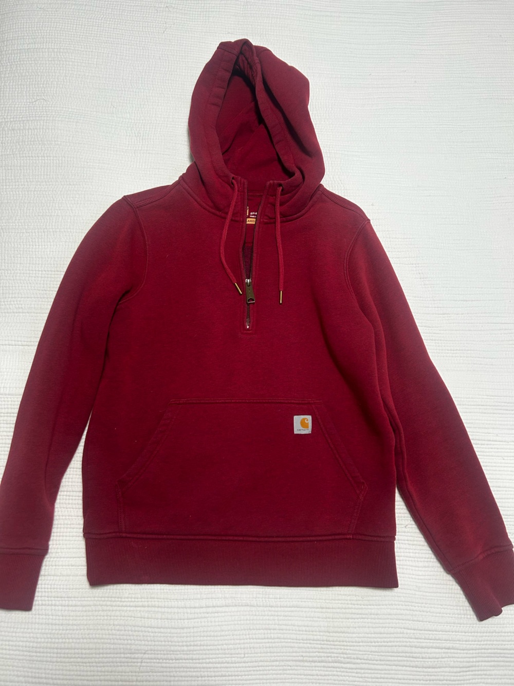 Carhartt Men’s Zip Hoodie in Burgundy